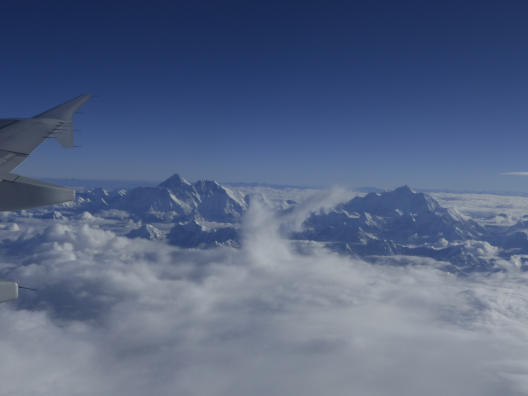 Flug von Bhutan nach Nepal 2023 - Mount Everest und Lhotse